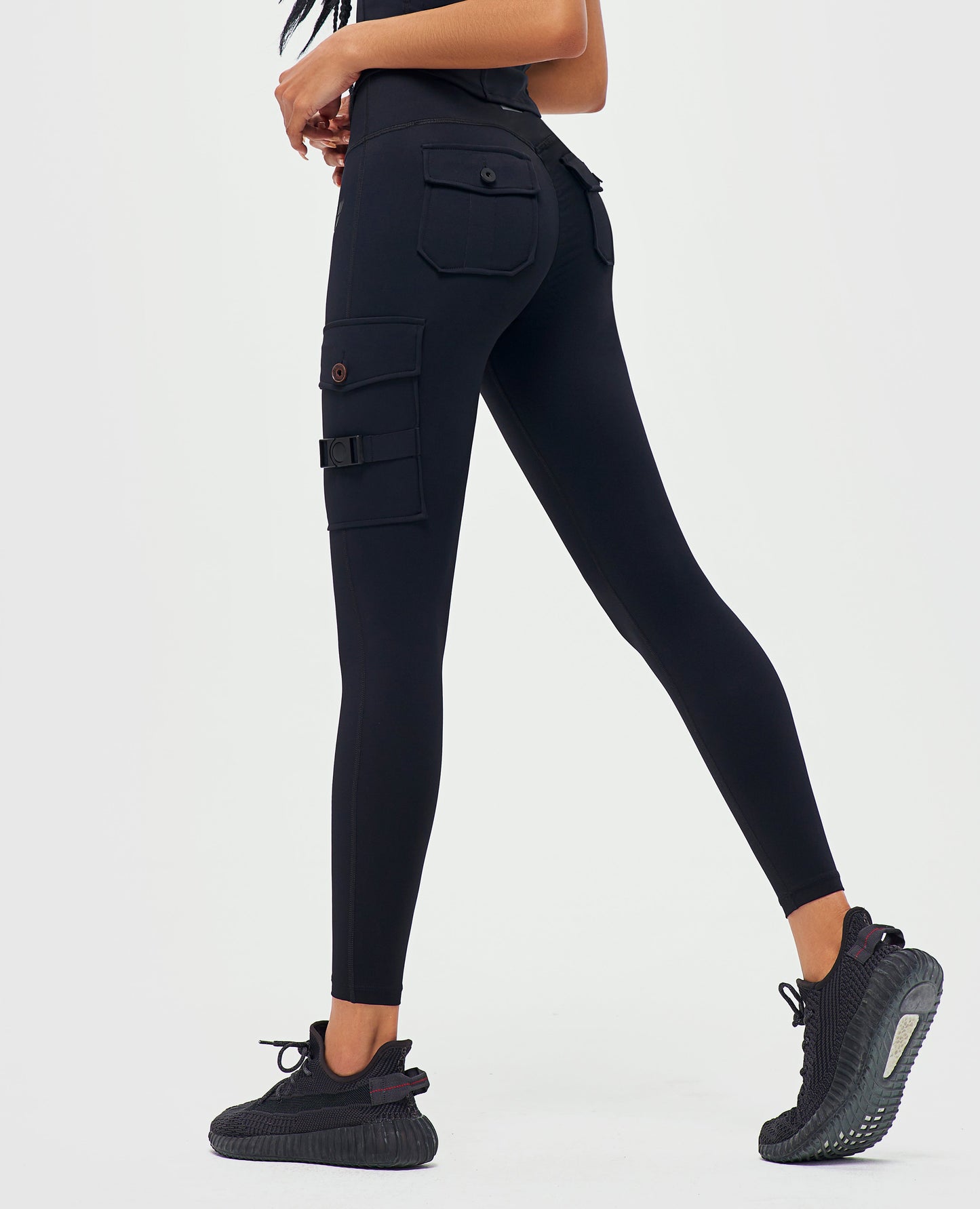 Cargo Fitness Leggings – Black